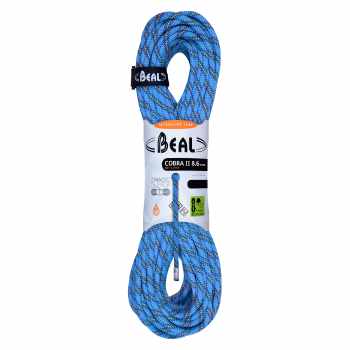 BEAL COBRA DYNAMIC ROPE 8.6mm x 60m - UNICORE Golden Dry